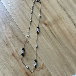 Silver and Black Necklace